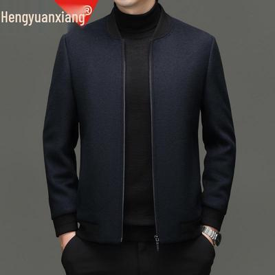 Hengyuanxiang Men's 100% Pure Wool Double-Faced Coat for Autumn/Winter 2025 - Dad's Wear Jacket