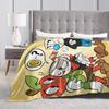 Cupheads & Mugmans Blanket Quality Warm Soft Cartoon Bedding Throws Winter Kids Couch Chair Sofa Bed Fashion Bedspread