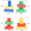 4pcs Bird Intellective Toys Nuts and Bolts for Parrot Parakeet Cockatiel Conure Macaw African Grey Cockatoo Budgie Lovebird Canary Cage Part