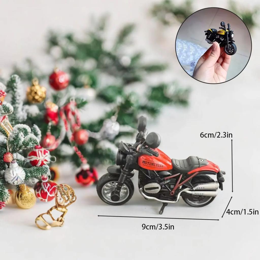 1 PCS Mini Motorcycle Model Alloy Collection Micro Toy for Birthday Gift Cake Decoration Boy/Girl Carrying Accessories