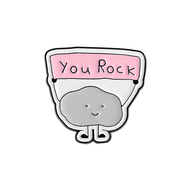 

You Rock Enamel Pin Positive Quote You re Awesome Creative Funny Geology Brooch Lapel Backpack Badge Jewelery Gift For Friends