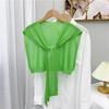 Ice Silk Thin Breathable Comfortable Shawl Versatile Solid Color Sunscreen Shoulder Pads Air Conditioner Knotted Shawl Knitting