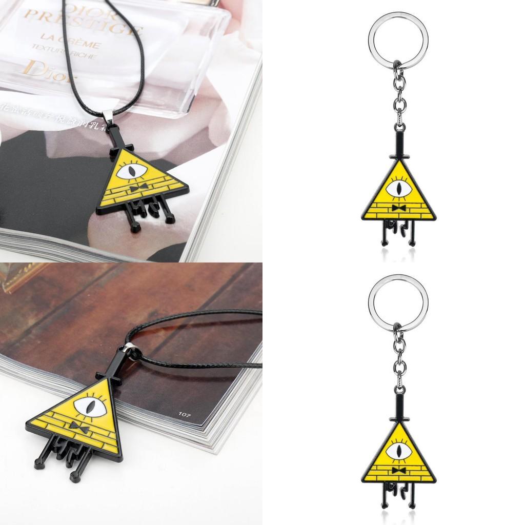 Gravity Falls Bill Geometrische Legierungskette mit Schlangenkette für Fans und Sammler