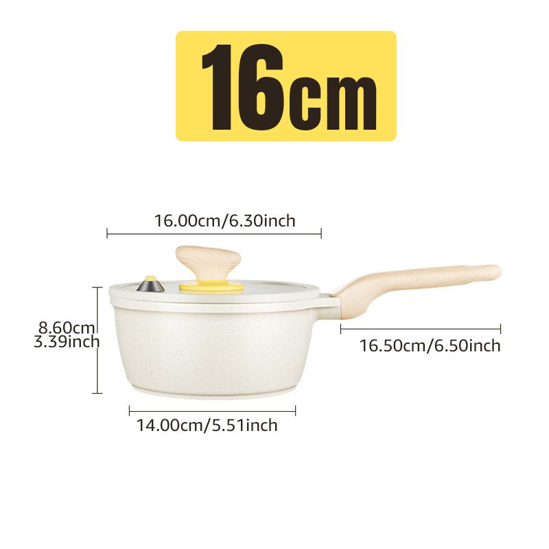 

COOKER KING Набор посуды Прочный Антипригарный Алюминиевый Стеклянная кастрюля Кастрюля для молока Устойчивый Металлический для приготовления пищи Легко чистить