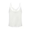 Summer Sleeveless Swing Collar Zebra Printed Top Fashion White Satin Blouse Casual Sexy Silk Camis Elegant Youth Tank Top