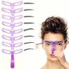 Handheld Head Mounted Dual-Purpose 3D Eyebrow Card, 8 Eyebrow Shaped Tools To Assist Beginners In Quickly Drawing Symmetrical Eyebrows