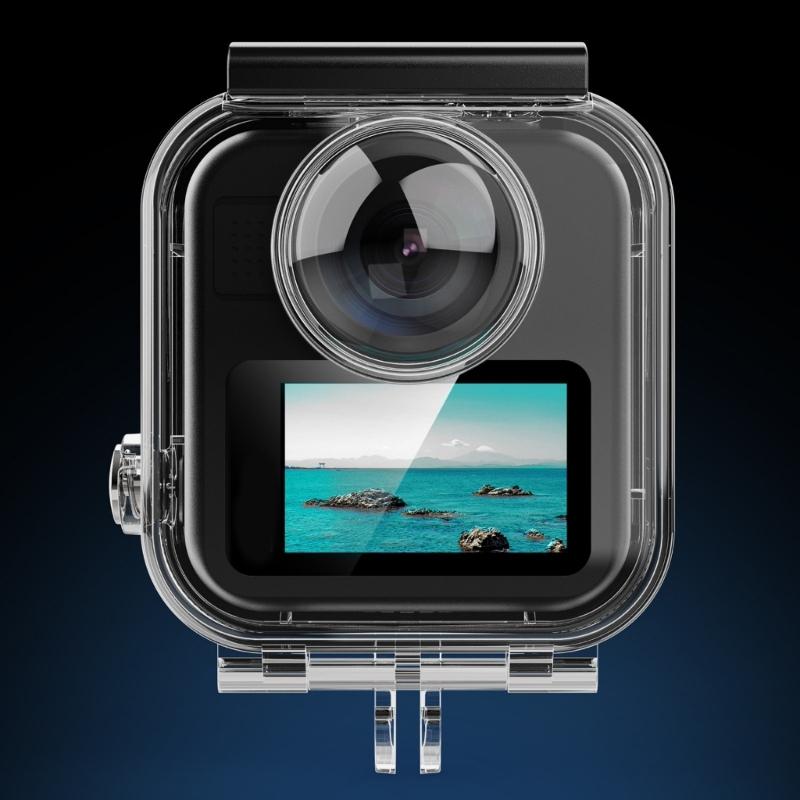 Transparent Protective Cover For Max2 Cameras High Strength Waterproof Diving Case Quick Release Lock Enhances Stability