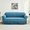 1 PC Jacquard Sofa Cover with Skirt Splash Can Be Easily Removed Couch Cover Protector of Bench with Armrest Plant Pattern