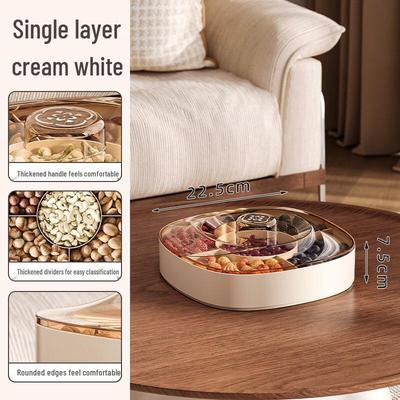 Abay Multi-layer Divided Snack & Fruit Serving Tray with Lid