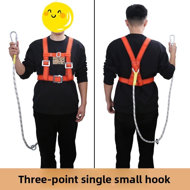 National Standard Double Back Full Body Double Hook Buffer Safety Belt European Five Point High-altitude Work Safety Belt