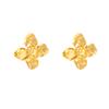 Retro Gold Style Flower Stud Earrings Light Luxury High Sense Natural Style Niche Earrings Women