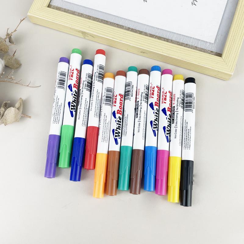 Washable 12-Color Erasable Water-Based Floating Pen for Kids & Students