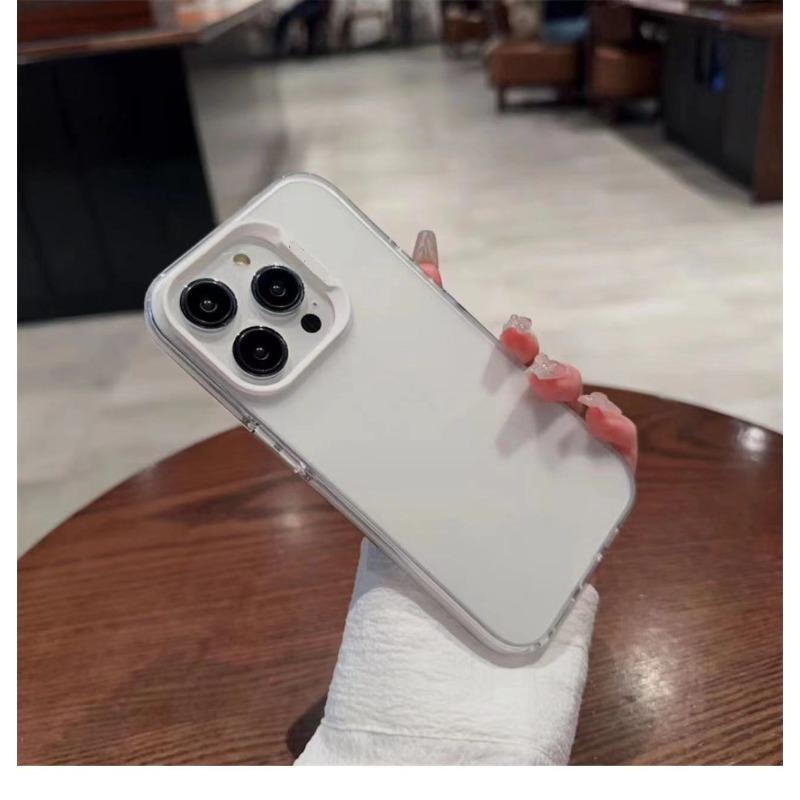 Solid Color Silver Is Suitable for Apple IPhone16pro Mobile Phone Case 14/15promax Europe and America 12/13pro11