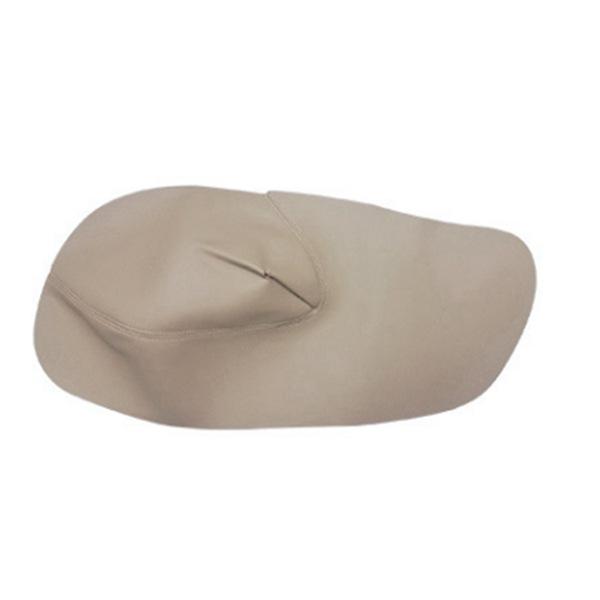 Beige Microfiber Leather Car Interior Door Armrest Panel Cover - 1 Set