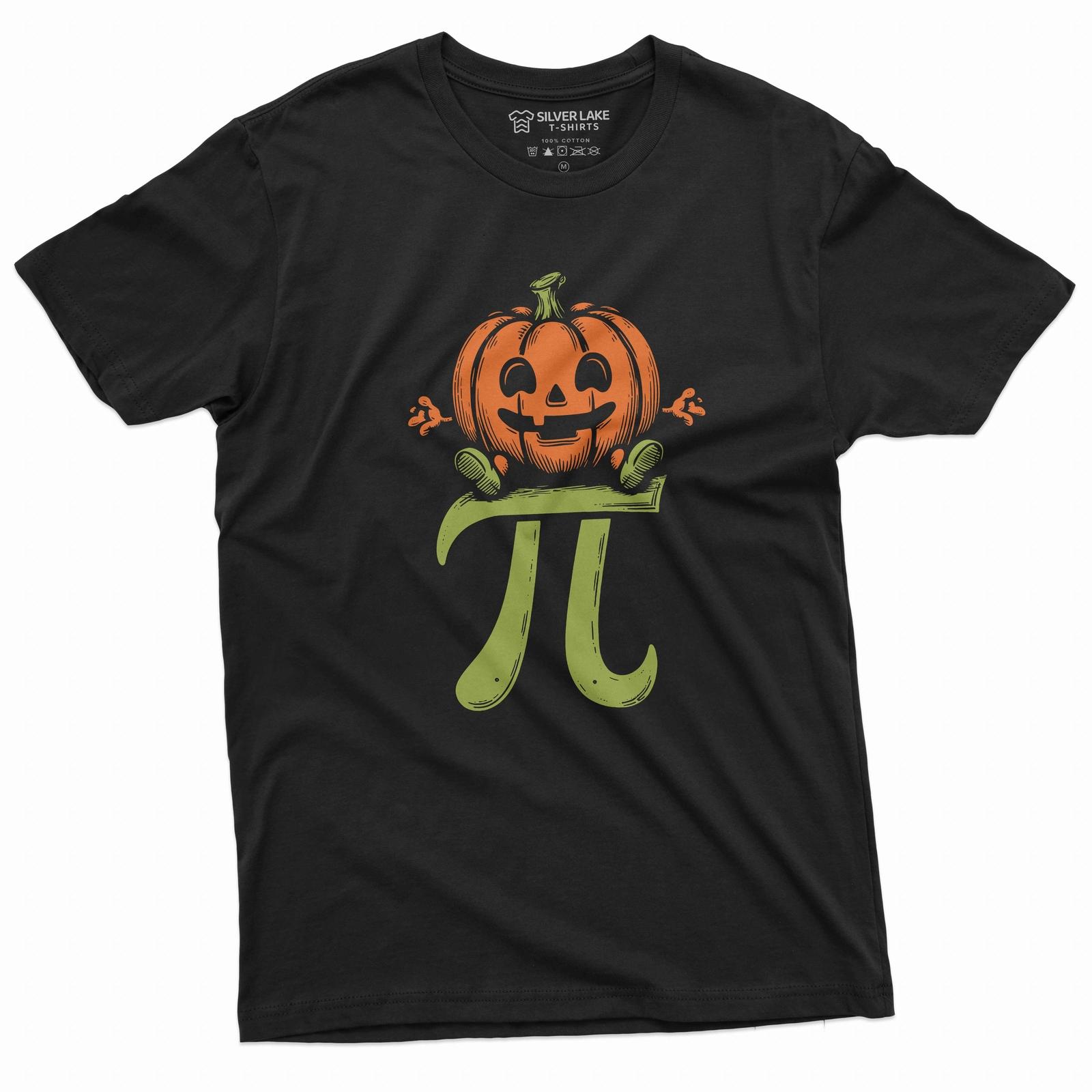Halloween Funny Pumpkin T-Shirt Mens Womens Tees Top Pi Pie funny Halloween costume Tee shirt L