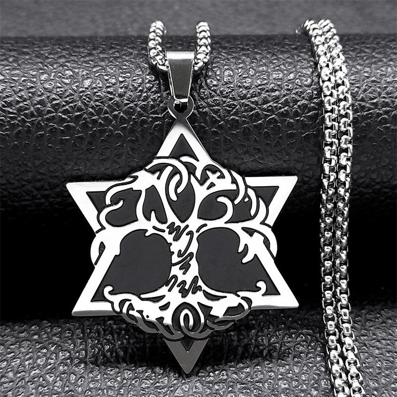 

Hebrew Scripture Mezuzah Pendant Necklace for Women/Men Stainless Steel Silver Color Jewish Necklaces Jewelry cadena hombre