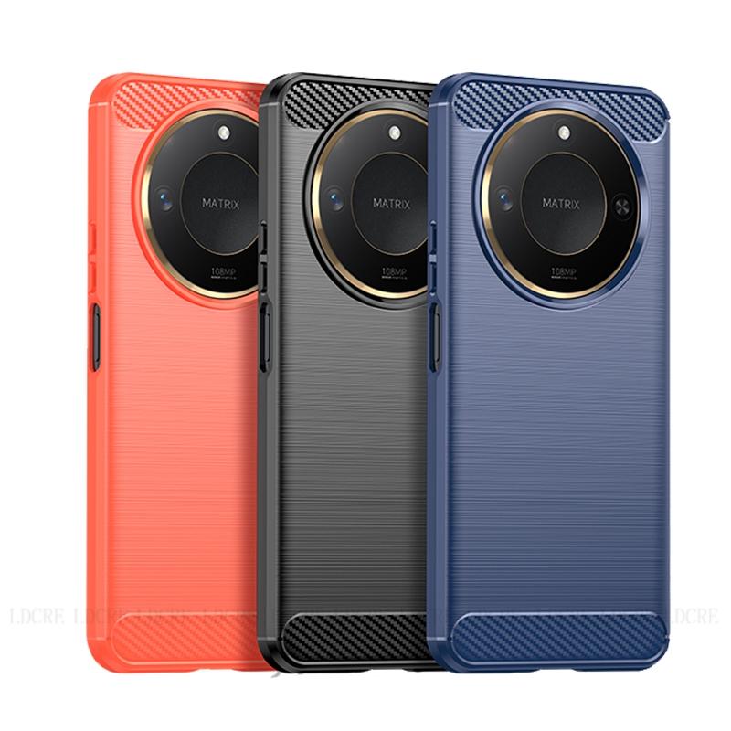 

For Cover Honor X9C Smart Case Huawei Honor X9C Smart Capas Shockproof Phone Bumper Soft TPU Carbon Fiber Cover Honor X9C Smart For Honor X9C Smart синій