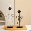 Decorative Candle Stands Iron Taper Candle Holders Bowknot Candlestick Holders for Wedding,Dinning,Party Decorations