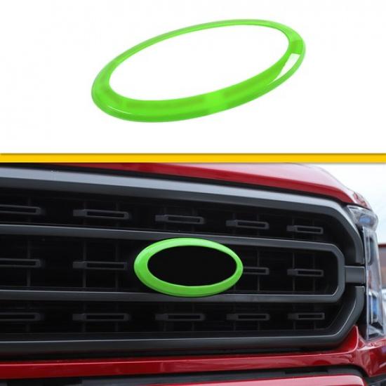 Front Grille Center Logo Emblem Badge Trim Ring For Ford F150 2021+ Light Green