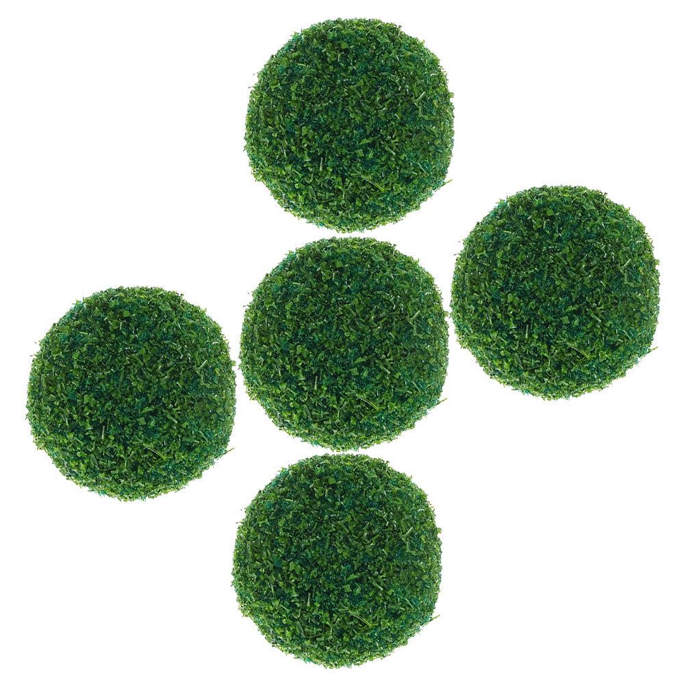 5Pcs Artificial Topiary Ball Fake Greenery Spheres 1.2cm Home Wedding Garden Indoor Outdoor Decor Faux Plant Round Hanging Grass