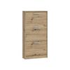 Meubles a chaussures - 6 paires - Décor Chene - 3 abattants - L58,2 x P20,4 x H115,5 cm - MAC
