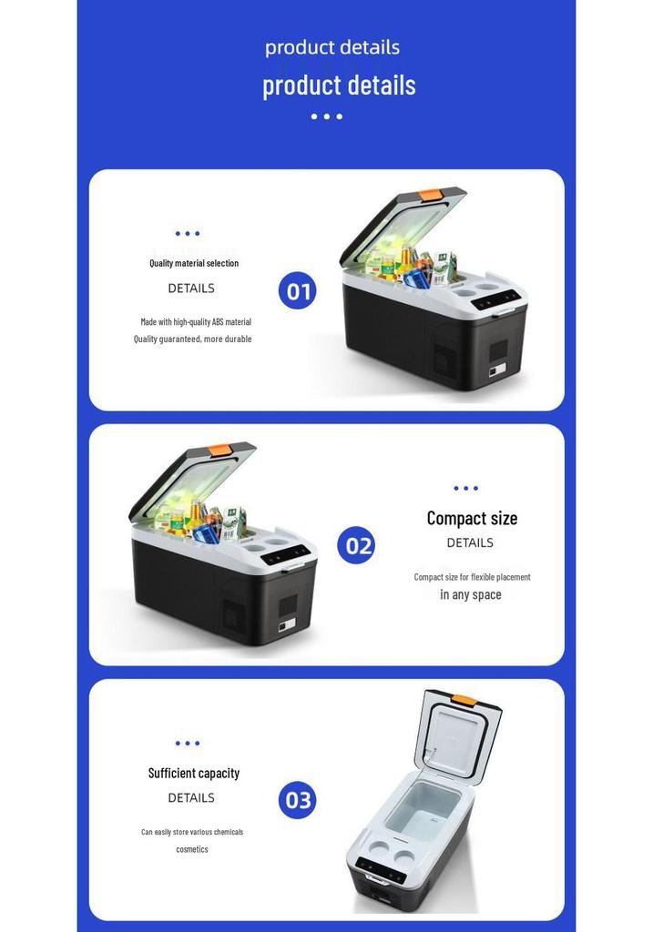 Portable Dual-Use Mini Compressor Refrigerator for Car, Home & Camping