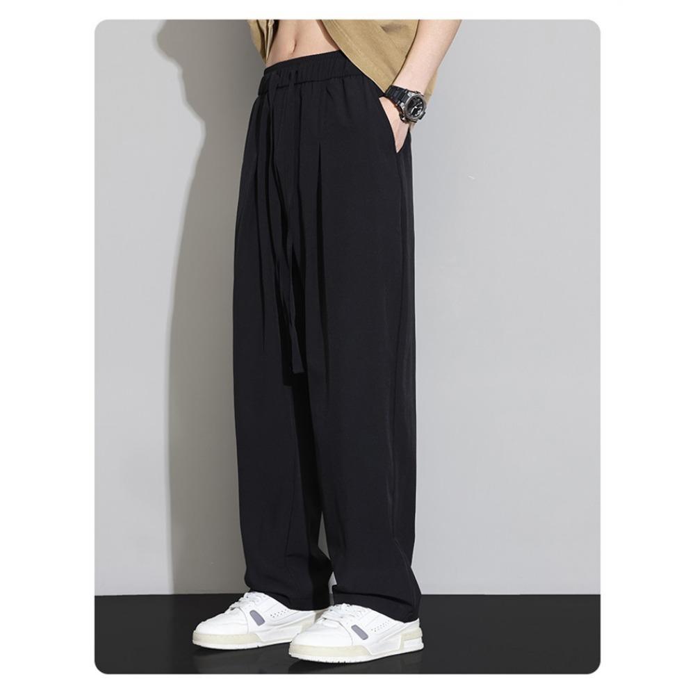 Sports Ice Silk Pants Men's Summer Breathable Straight Leg Trendy Brand Quick Drying Casual Pants Plus Size Spring and Autumn Work Pants