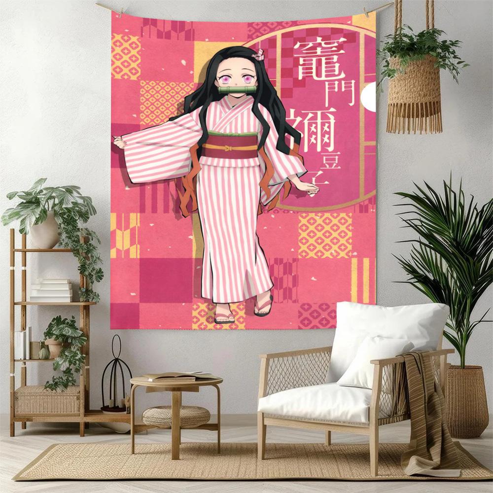 Kimetsu No Yaiba Wall Decor Tapestry Art For Pet Memorial Birthdaywedding Party Backdrop Family Gift