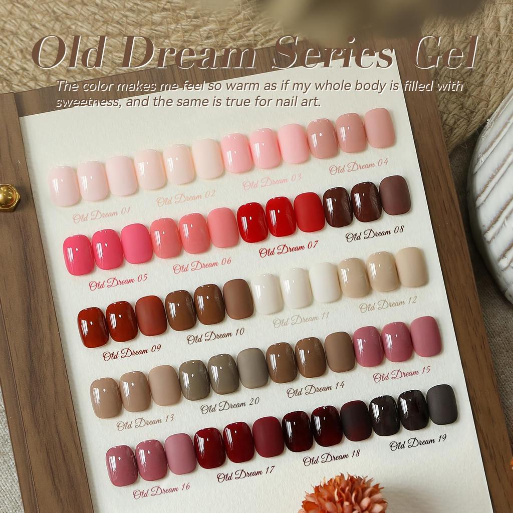 BORN PRETTY 23-Color Gel Nail Polish Set for Autumn/Winter: Brown, Burgundy, Red, Nude, Pink, Base Gel, Glossy & Matte Top Coat Included. Perfect for