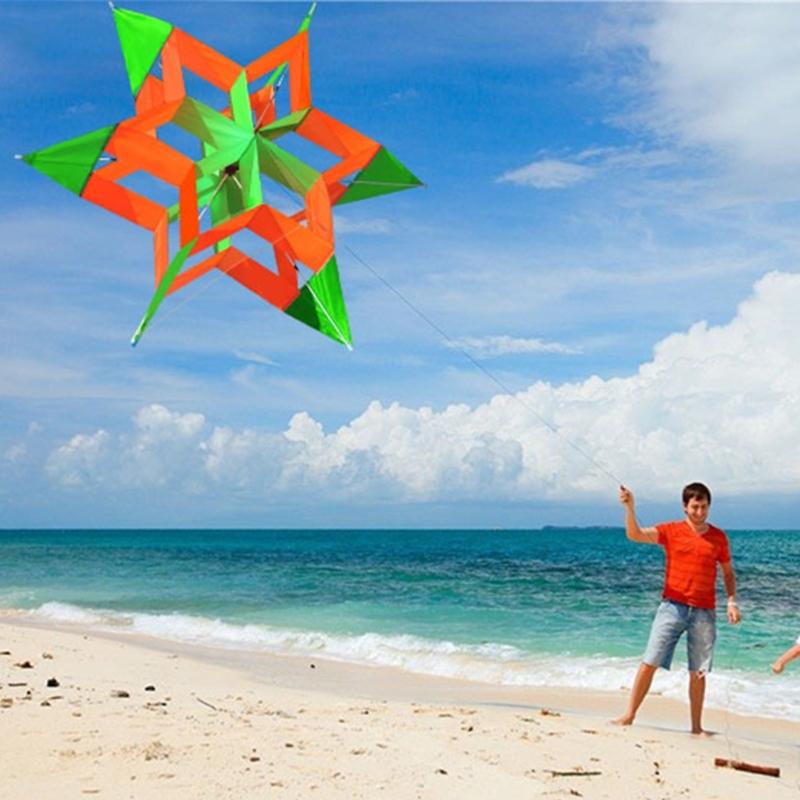 3D Beautiful Lotuses Kites Handcrafted Bright Color Polyester For Outdoor Family Girls Boys Gift Easy To Fly