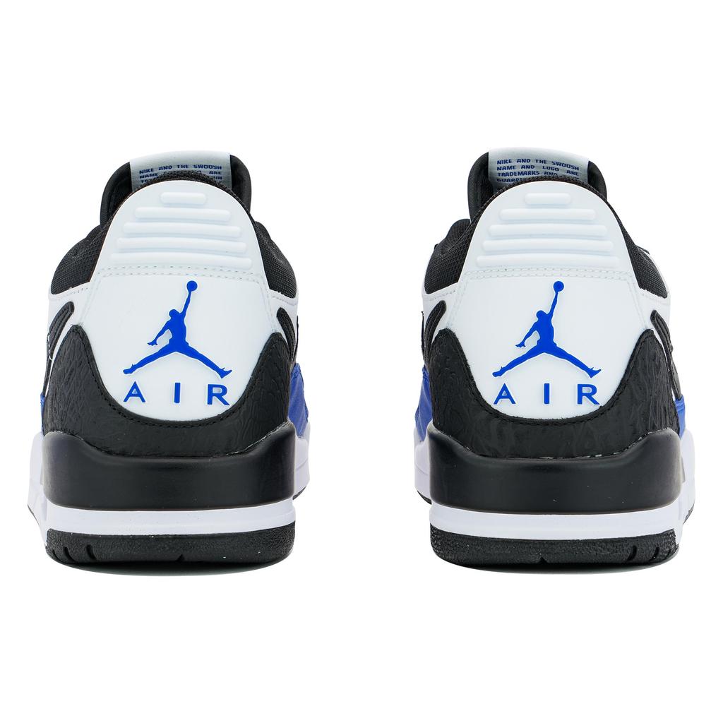 Jordan Legacy 312 Slip Resistant Abrasion Resistant Low top Vintage Basketball Shoes Men's Black White Blue CD7069-114(TeamTen-)