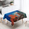 Cute Sea Turtle Underwater World Tablecloth Camping  Party Restaurant Table Decoration Waterproof Kitchen Home Decor