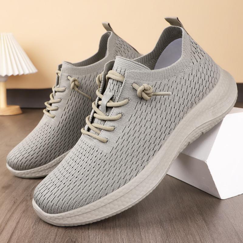 Shoes Men's Shoes Solid Color Versatile Men's Casual Single Shoes Breathable and Non-smelly Feet Mesh Shoes Soft Sole Comfortable Sports Shoes