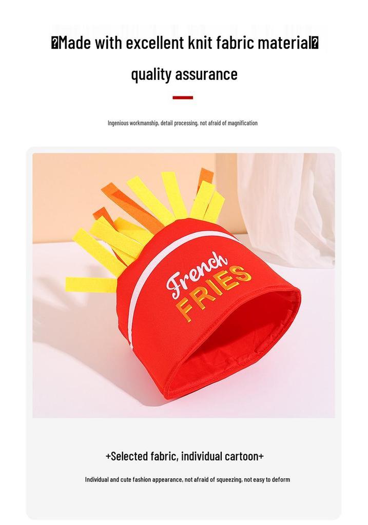 Cross-border Thanksgiving Party Burger & Fries Hat with Food Decorations