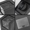 WNJAPAN Watch Winder, Single Automatic Watch Winder, Quiet Operation, Popular Gift, Interior Item, Black Embossed PU Leather, WM-01KU