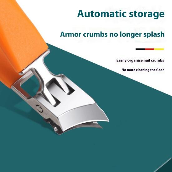 1/2Pcs Stainless Steel Nail Clipper Large Opening Anti-Splash Slanted Heavy Duty Portable Men Women Thick Toenail Fingernail Cutter Manicure Grooming