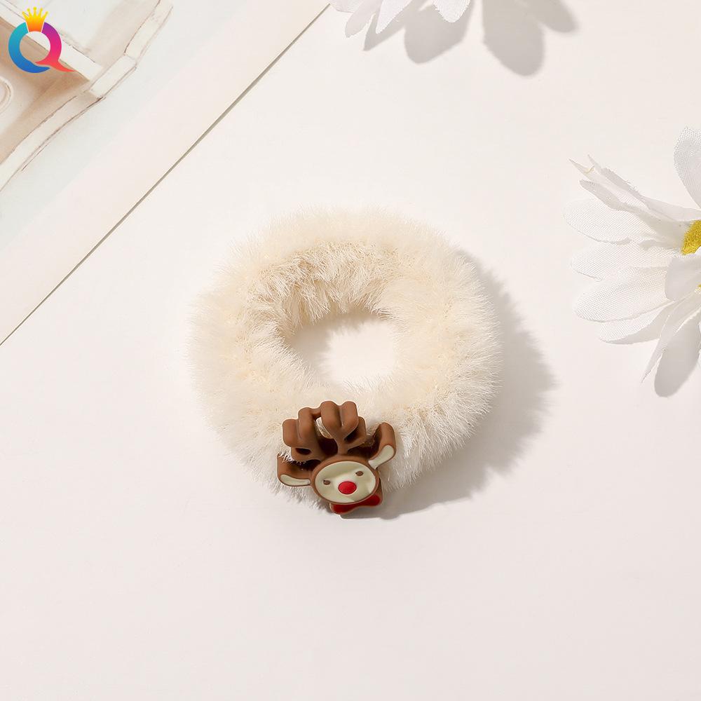 1 Pcs Christmas Headdress Plush Large Intestine Headband with High-end Feeling, Tied Hair Headband