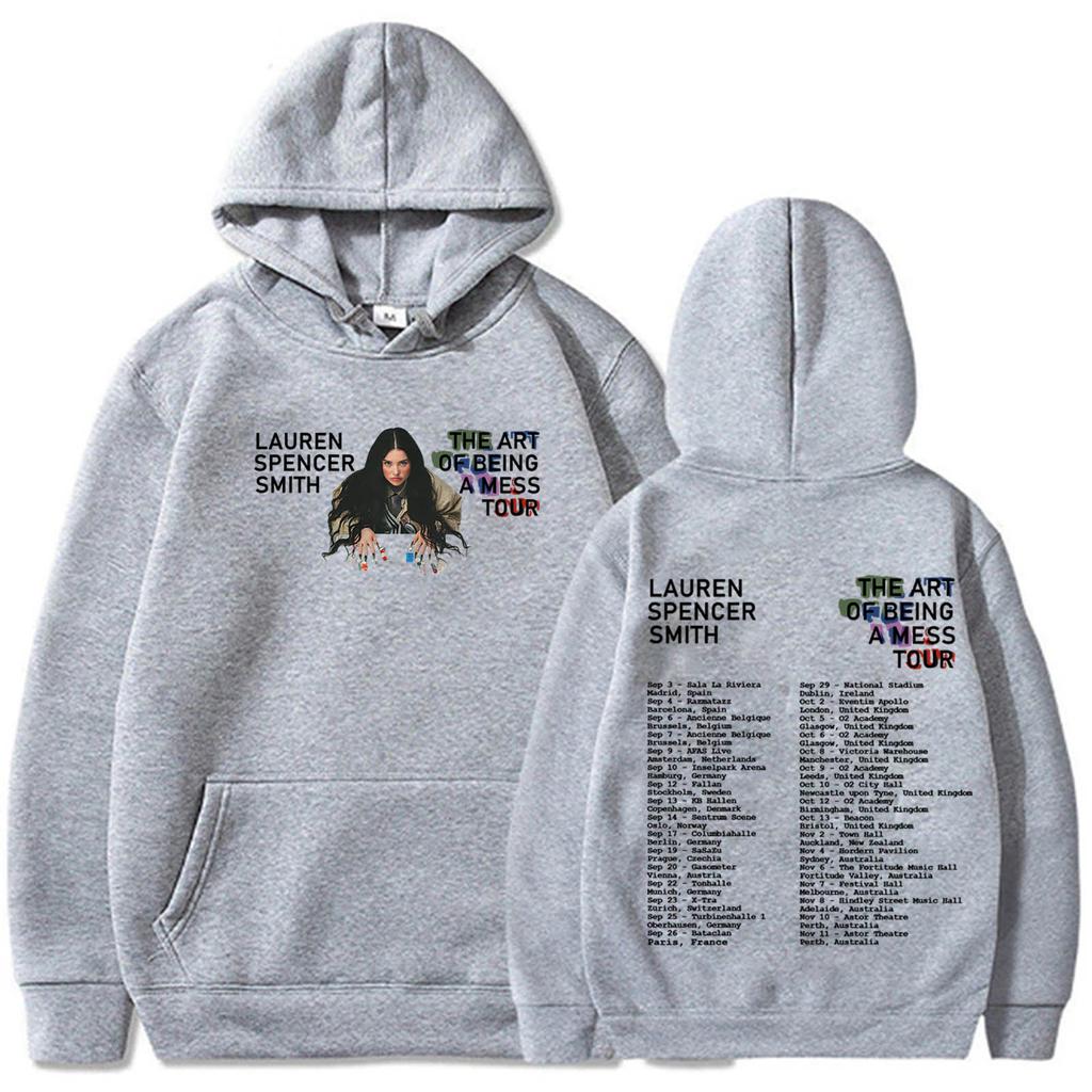 Lauren Spencer Smith The Art Of Being A Mess Tour 2025 Europe Australia Hoodie Harajuku Pullover Tops Man Woman Sweatshirt