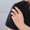 Fashion Stainless Steel A-Z 26 Letters Rings Double Heart Hollow Women Ring For Women Charm Wedding Finger Jewelry Gift