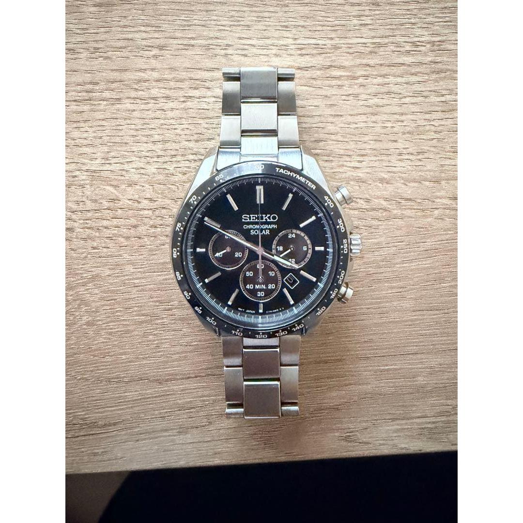 [Good condition] SEIKO Solar Chronograph V175-0FA0 Working item