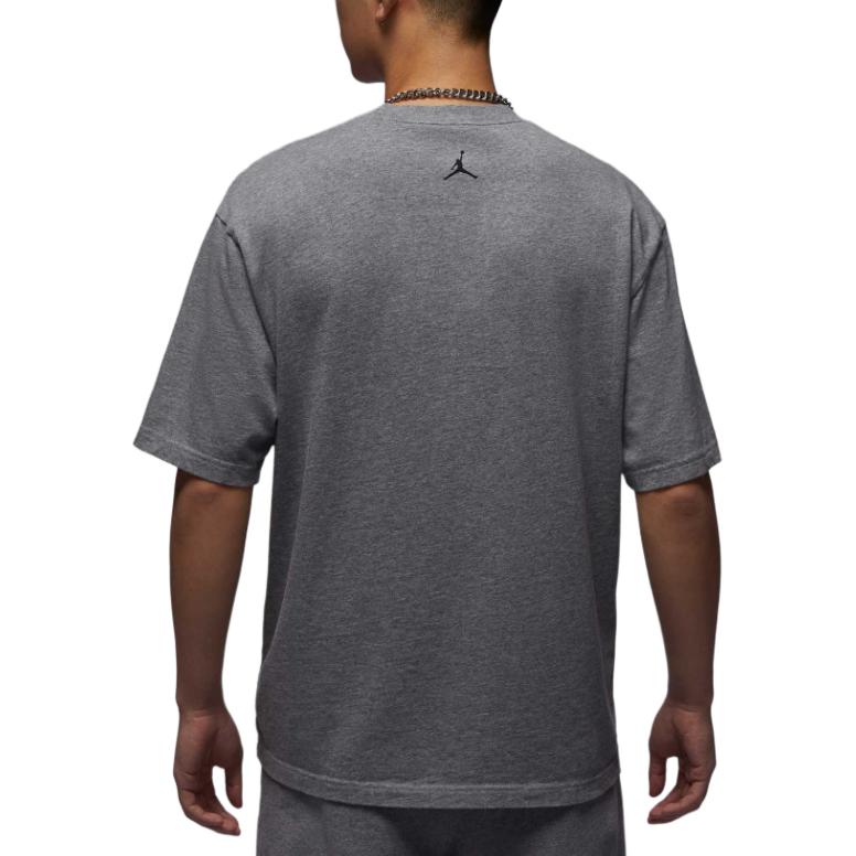 Jordan Round Neck Fashion Versatile Short Sleeve T-Shirt Men Tops Carbon-Gray Black HJ2930-091