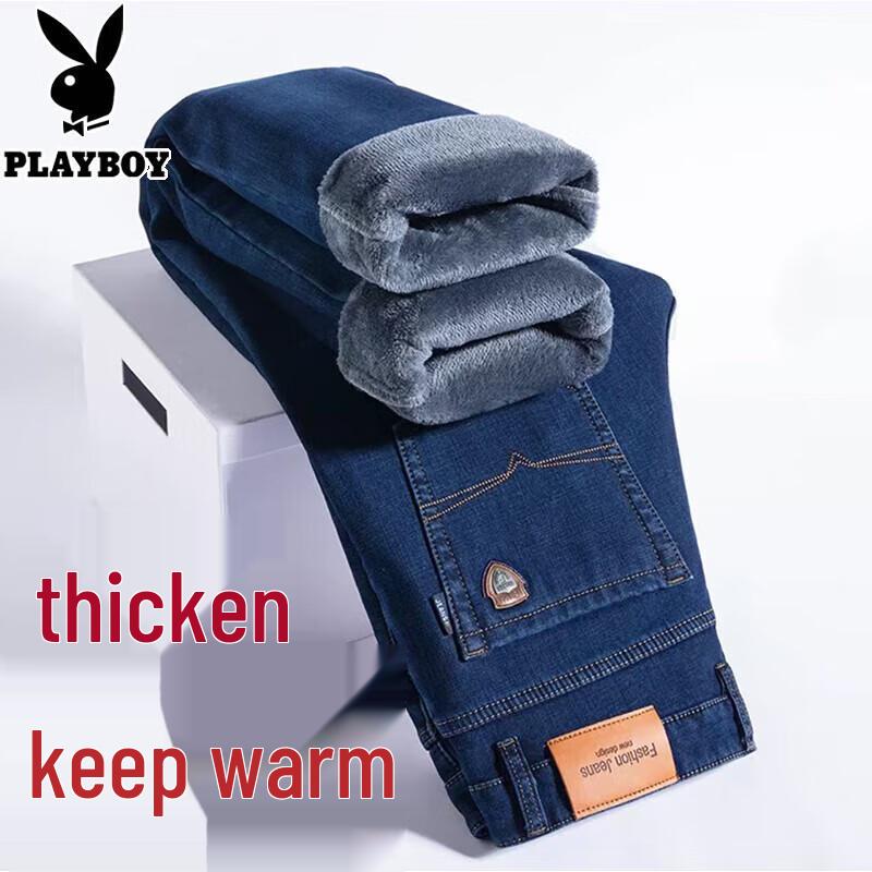 

PLAYBOY 2025 Men s Fleece-Lined Straight-Leg Jeans 40