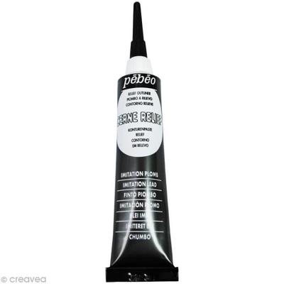 Cerne Relief - Pebeo - Bleischwarz - 20 ml - Mehrzweckfarbe - Tubenapplikator