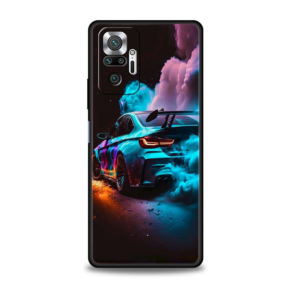 New Sports Car Shape Phone Case For Xiaomi Redmi Note 14 13 5G 10 11 12 Pro Plus 4G 14C 13C 12C 10C Black Cover