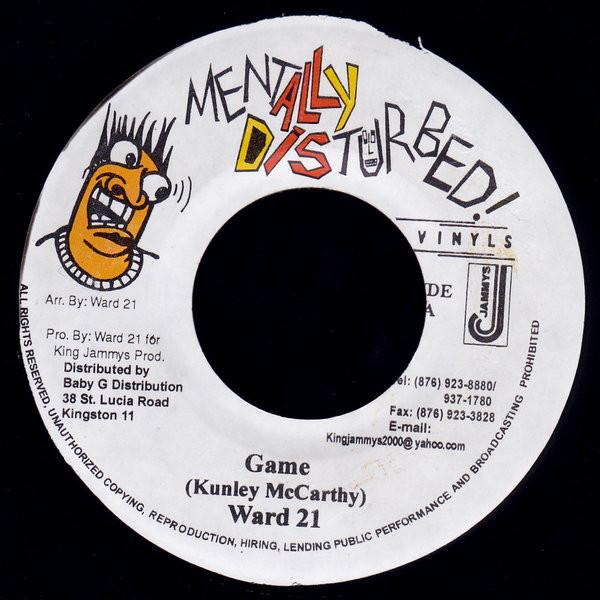 

7inch Record WARD 21 Game NONE Mentally Distur 2003 Jamaica Reggae Ska Dub Used