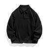 Spring and Autumn New Men's Korean Style Lapel Solid Color Light Plate Long-sleeved Polo Shirt Trendy Couple Versatile Sweatshirt
