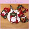 Christmas Table Decor Set With Vintage Reindeer And Sock Holders For Holiday Dinner
