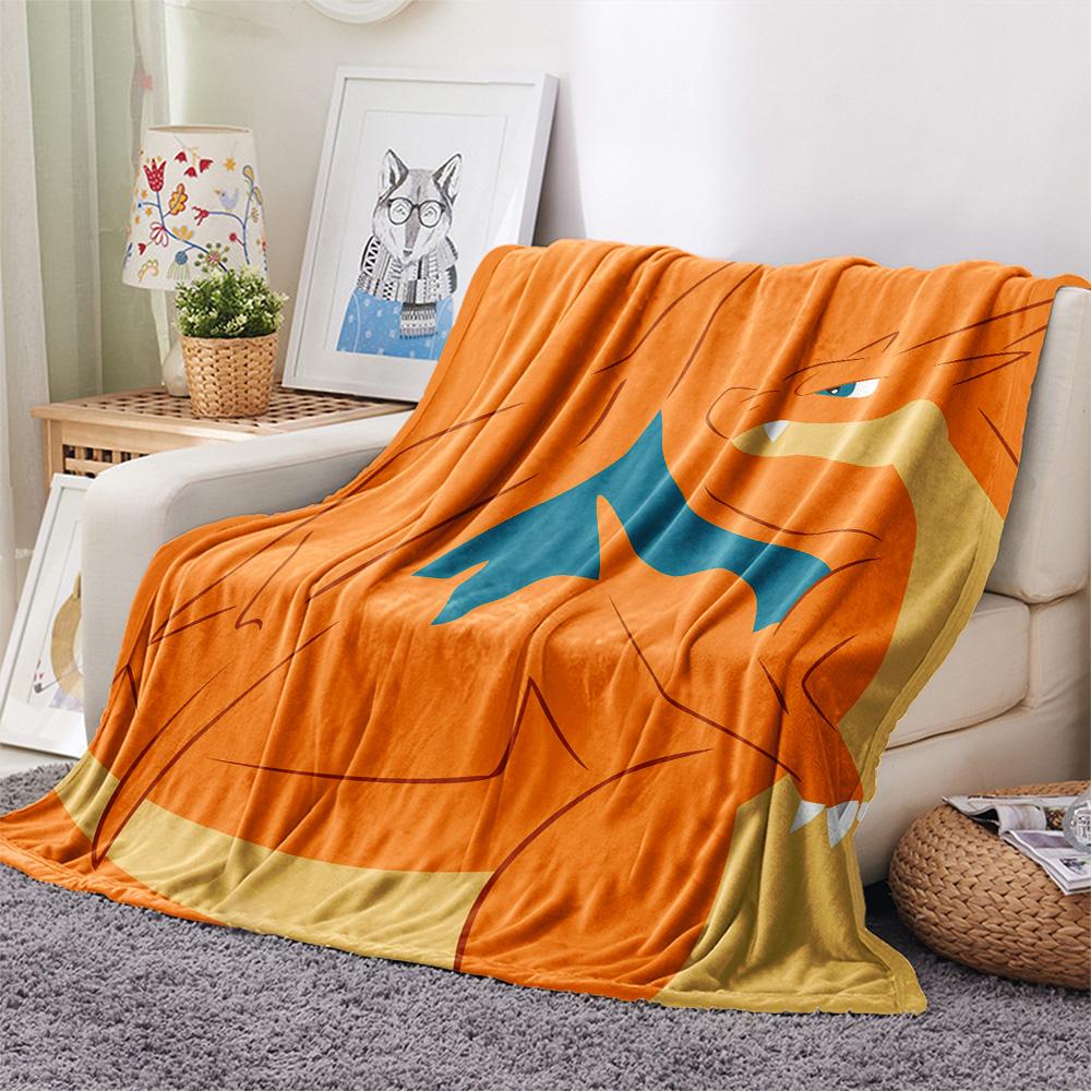 Hand-drawn Blaziken  Print Flannel Blanket, High quality Comfortable for All Seasons, Home Decor, Warmth and Comfort