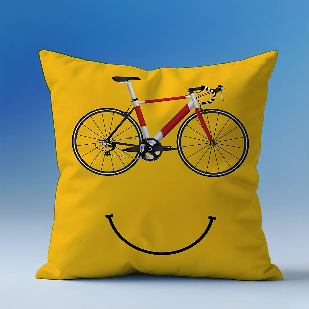 Tour De France Bike Bicycle Cushion Cover For Room Bedroom Sofa Square Office Decorative Pillowcase Soft Throw Pillows Gift