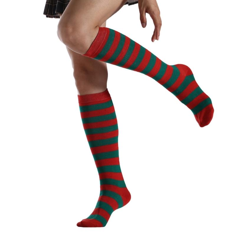 High Striped Socks Sweet Cute Striped Tube Sock Women Colorful Knee High Socks Long Tube Sports Socks for Women Girls